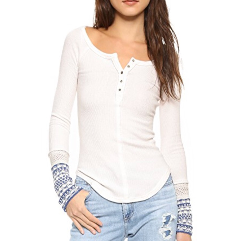 Free People ‘Newbie' Ski Lodge Cuff Thermal Top